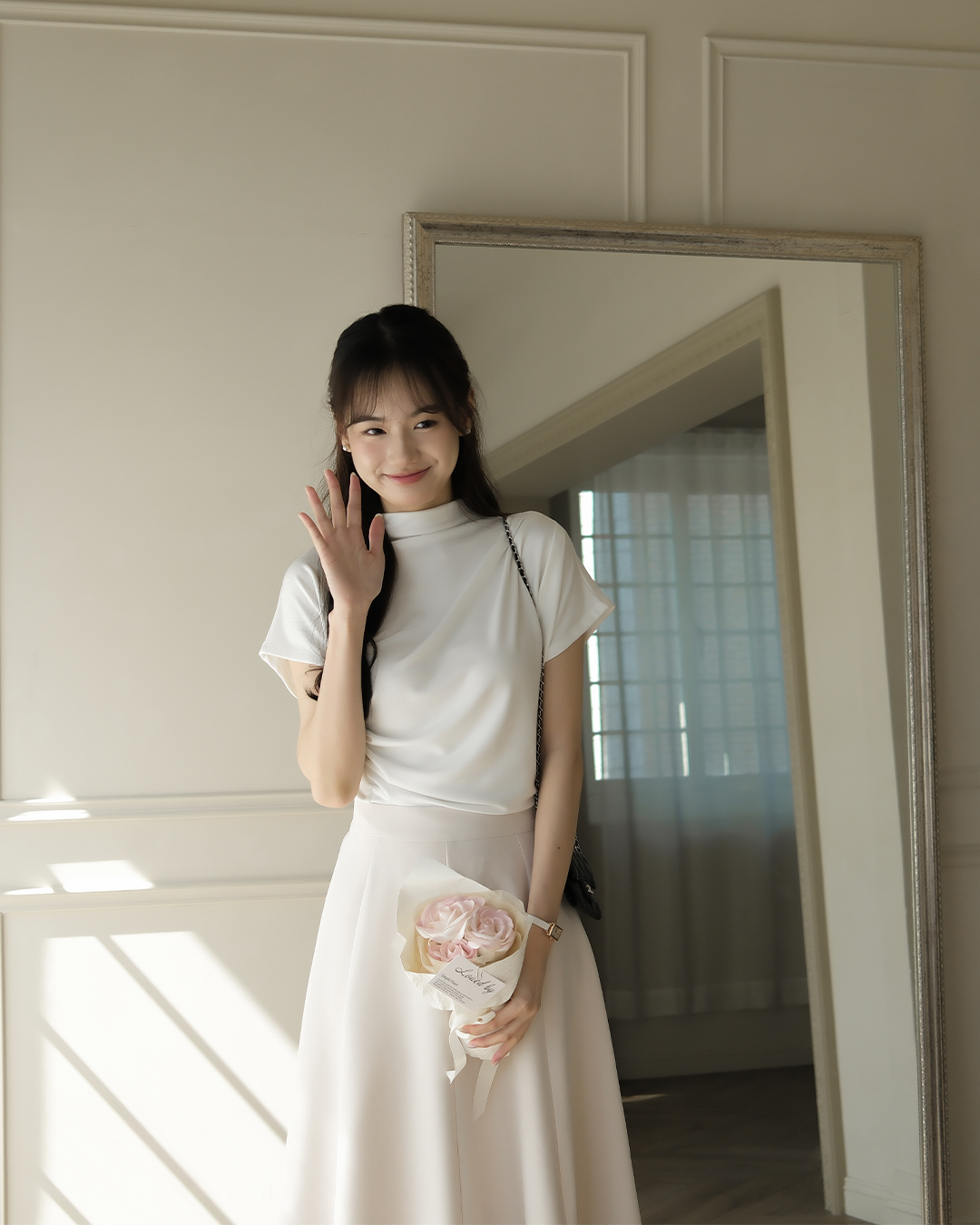 🚀當日出貨 Mira側抓皺顯瘦彈力純棉上衣 ( 4 colors)