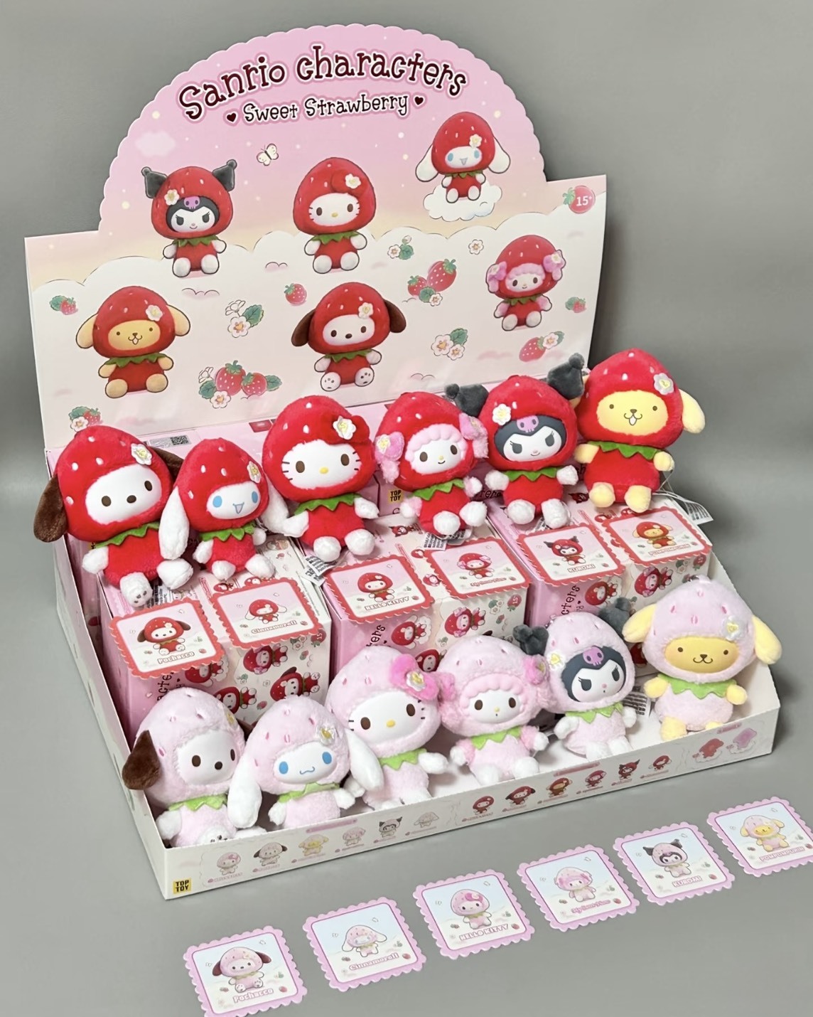 <正版授權>三麗鷗 SANRIO 草莓毛絨 吊飾 盲盒 吊飾 掛件 共12+2款