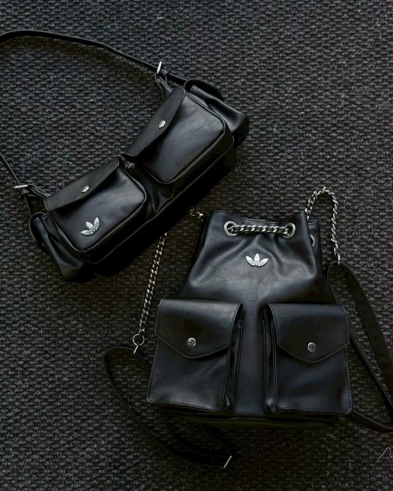 Adidas Originals 小香風 黑色 大容量 鍊條 後背包 單肩包 KW4748 KW4750