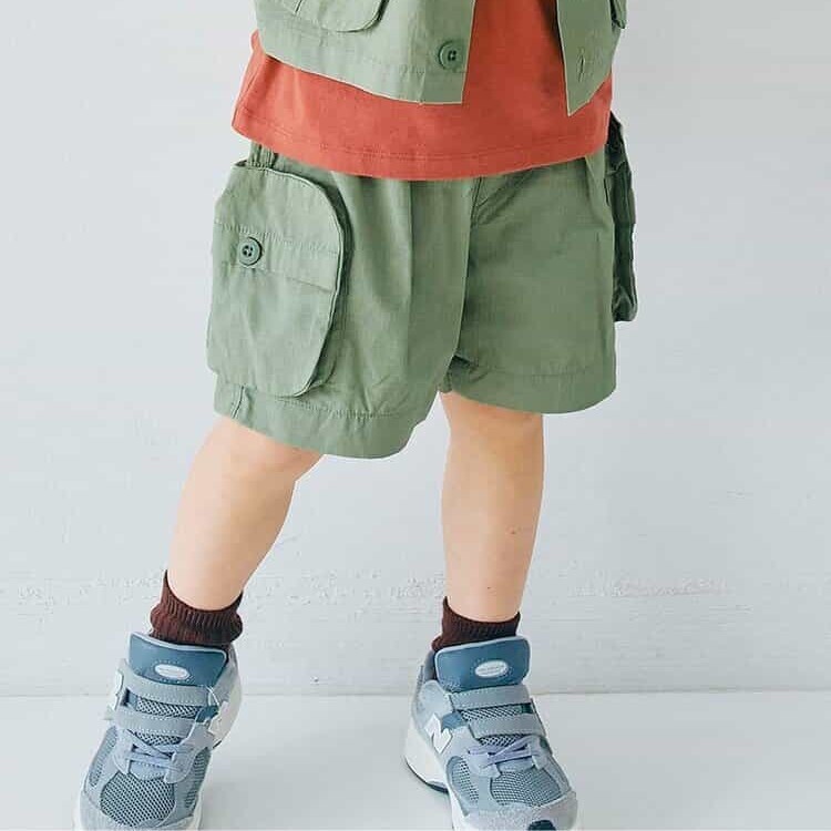 日本 90-140 大口袋工裝短褲 3色