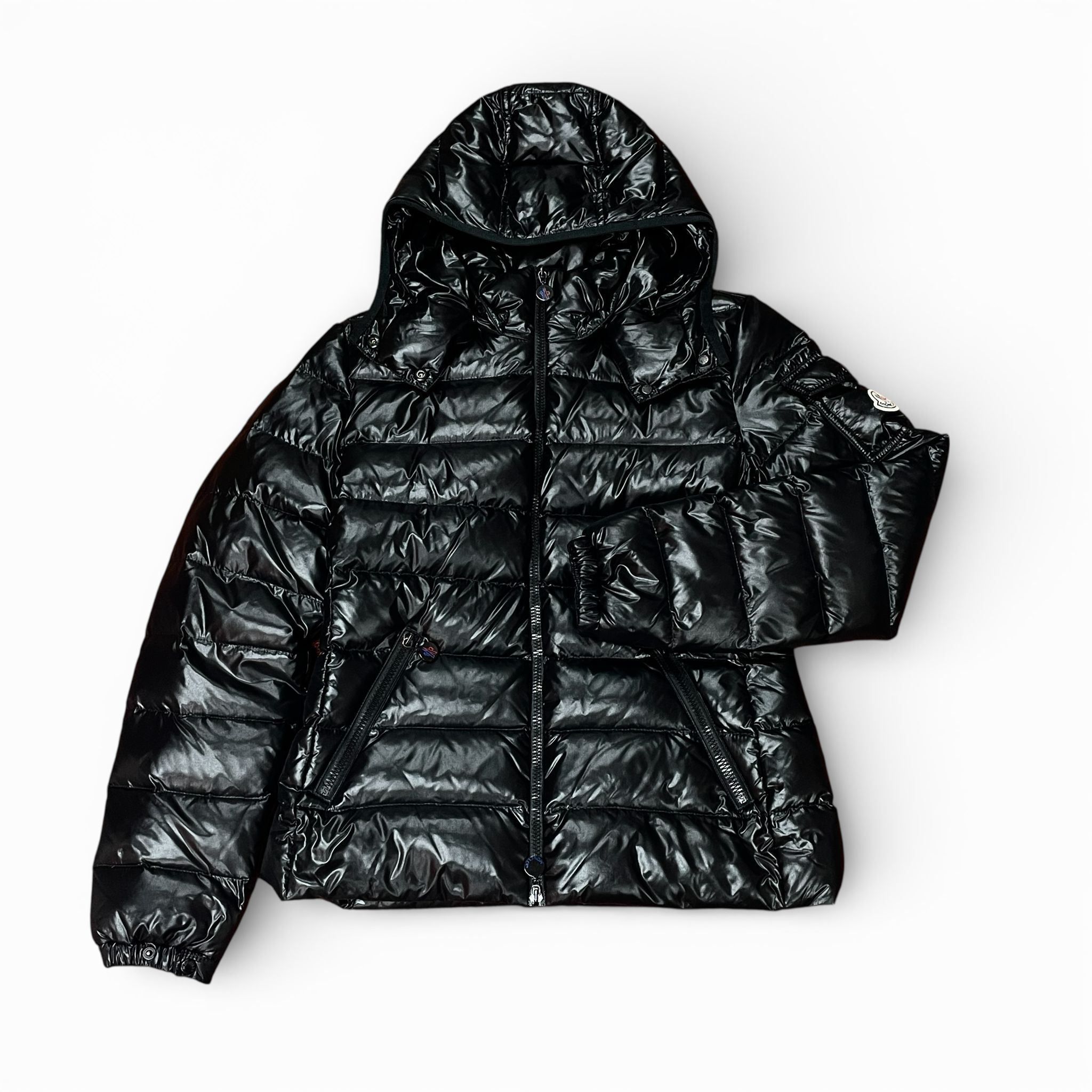 98%NEW二手MONCLER Bady羽絨短外套 S碼/1號 可拆式風帽 #香榭站正品