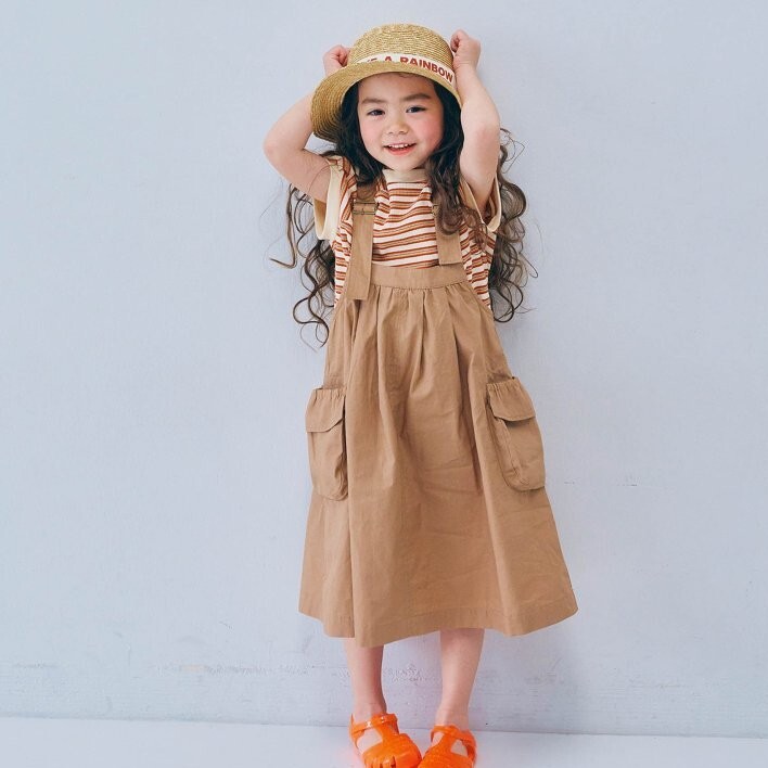 日本 90-140 大口袋背心裙 3色