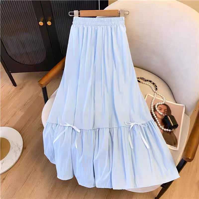 Sweet & Gentle Bow Tie Midi Skirt