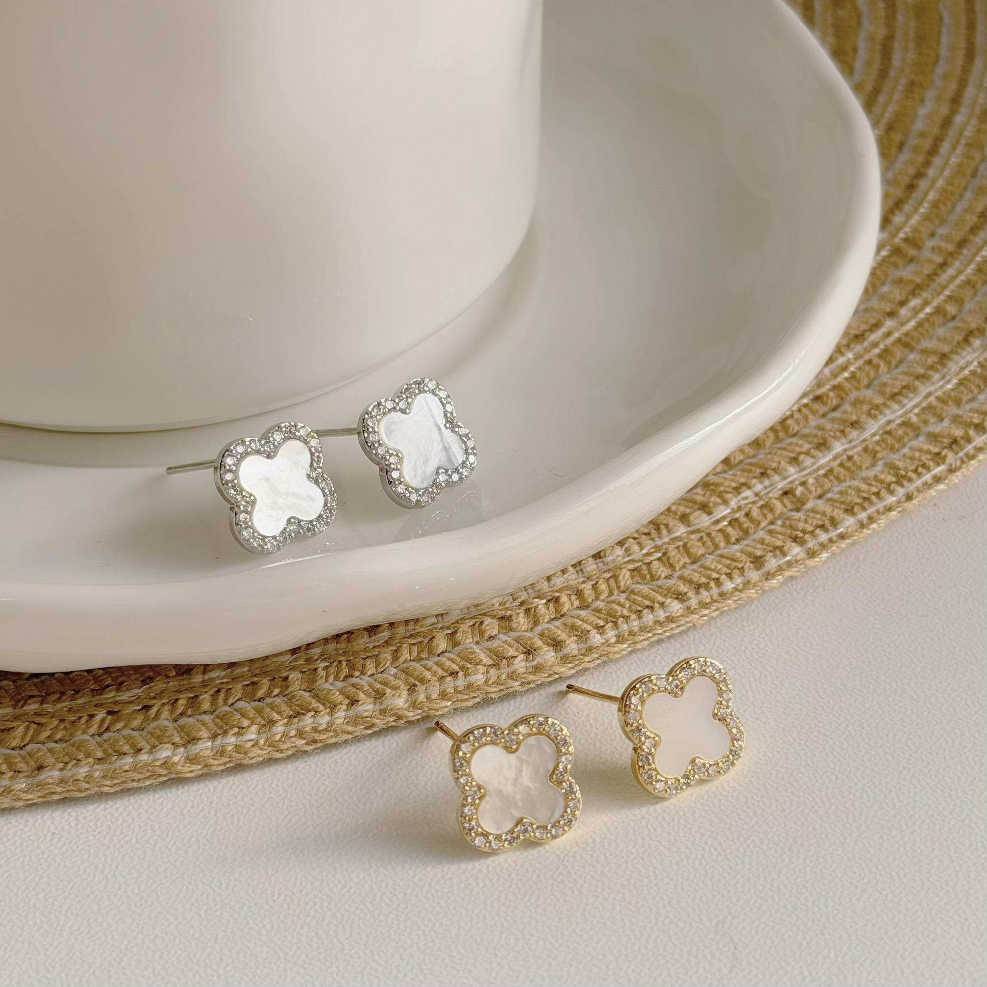 A239排鑽貝殼四葉草耳針