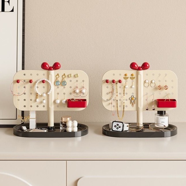 《6599》蝴蝶結洞洞板桌面首飾收納