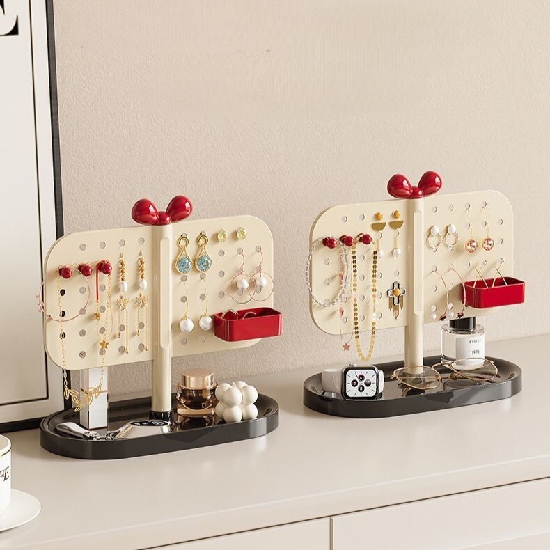 《6599》蝴蝶結洞洞板桌面首飾收納