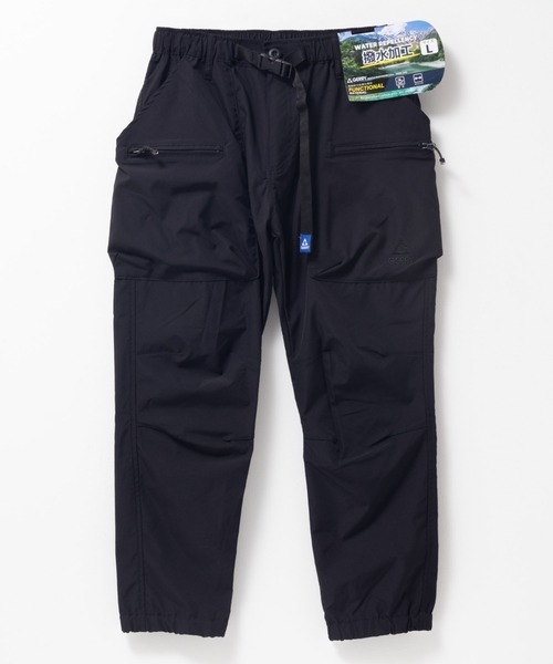 JP GERRY 潑水加工/橡筋腰連皮帶束腳褲