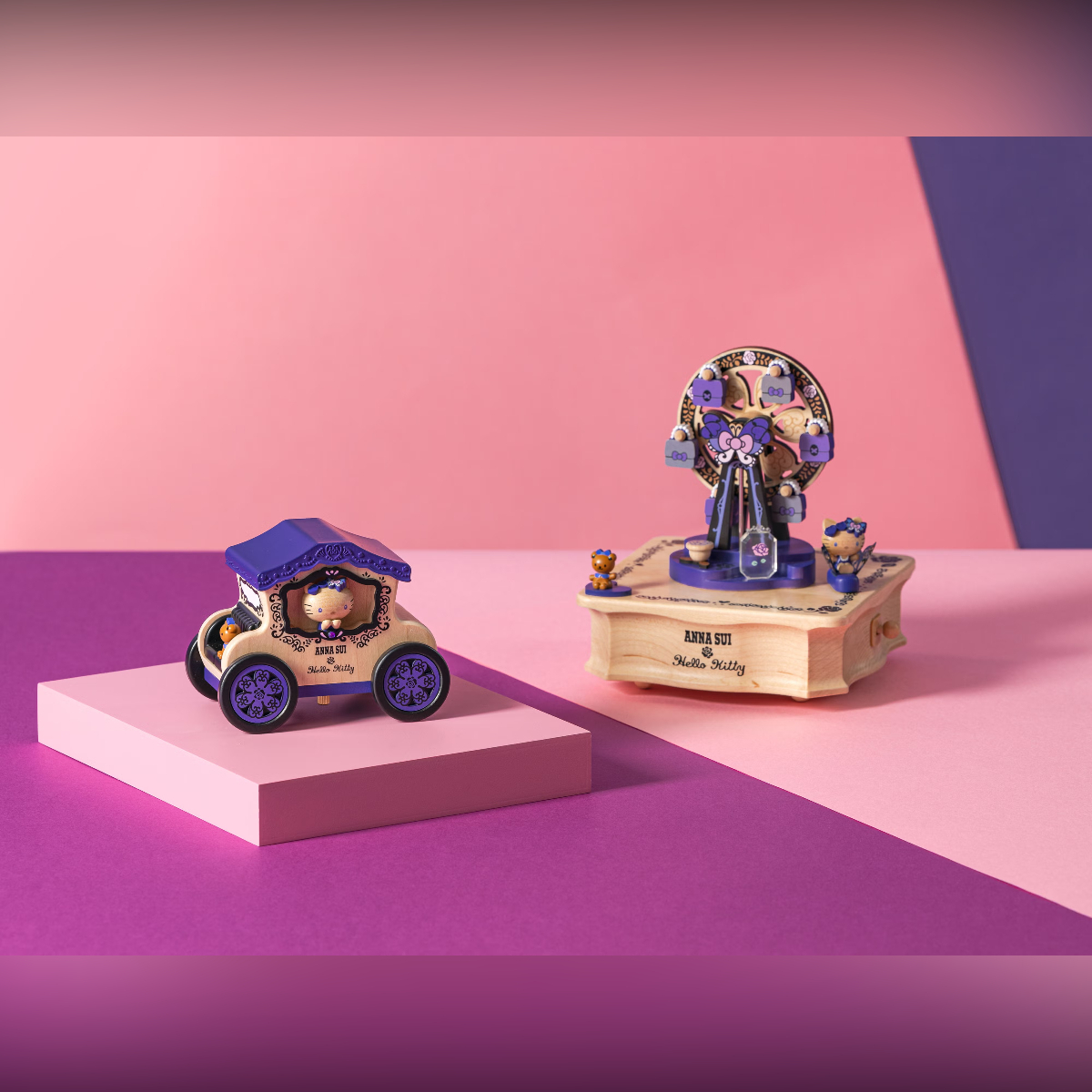 26066-KT Hello Kitty x Anna Sui 聯名主題車音樂盒 #TW-AS26