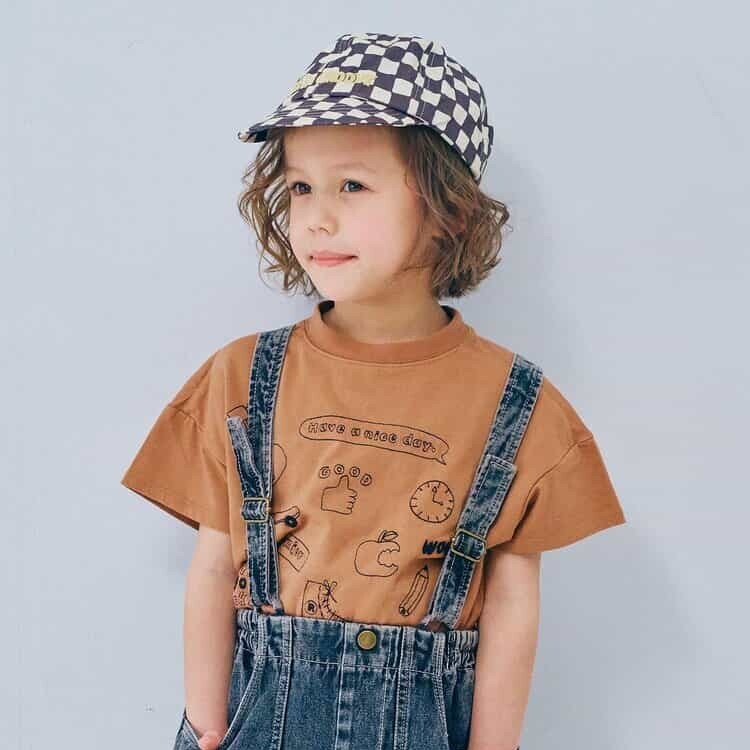 日本 90-140 可愛刺繡圖案上衣 4色