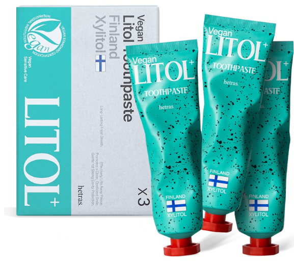 RC20 Hetras  Premium Litol Toothpaste 強效除口臭專業清新牙膏 110gX3ea