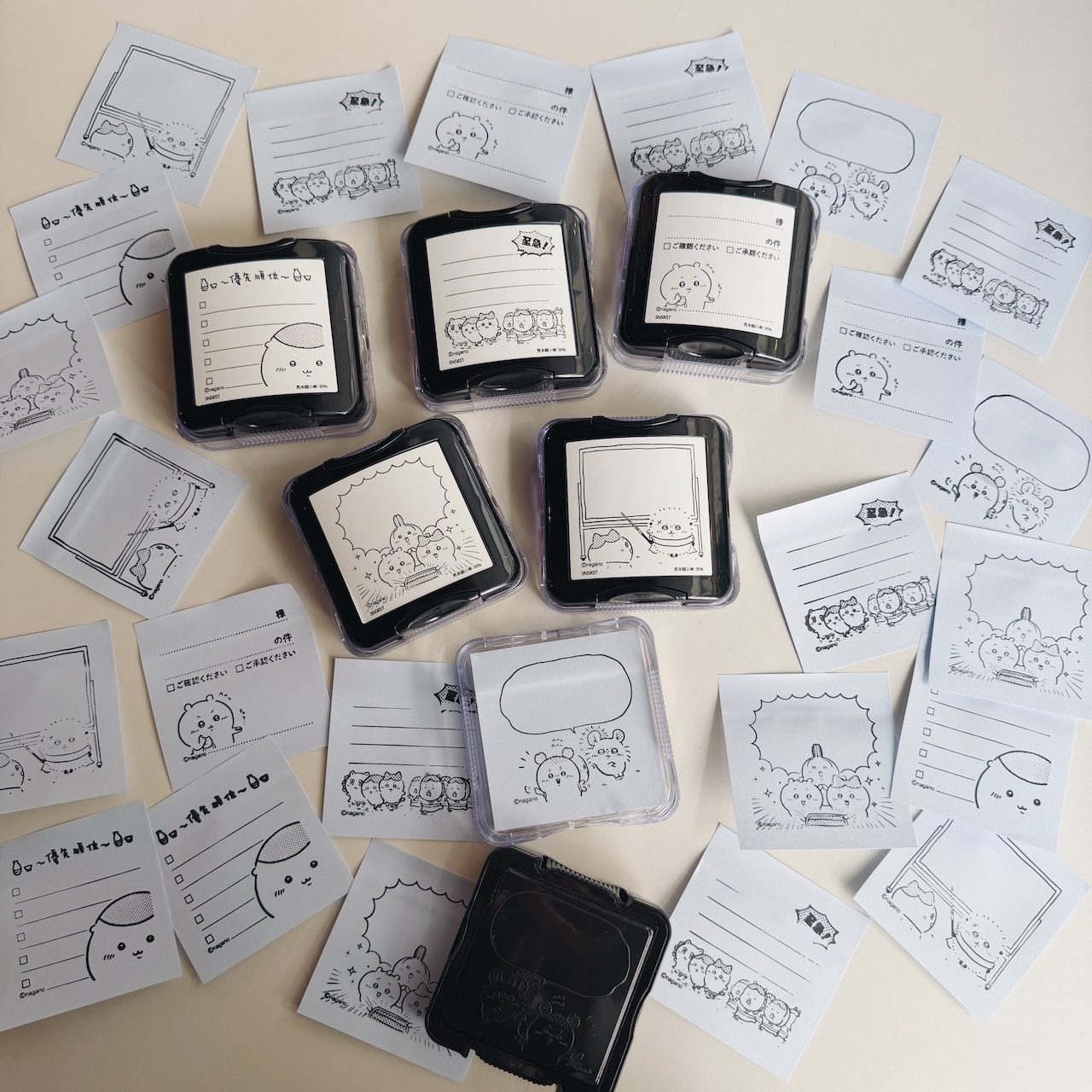 第三彈 Chiikawa 吉伊卡哇 方形浸透印章 備忘錄印章｜日本SUN-STAR