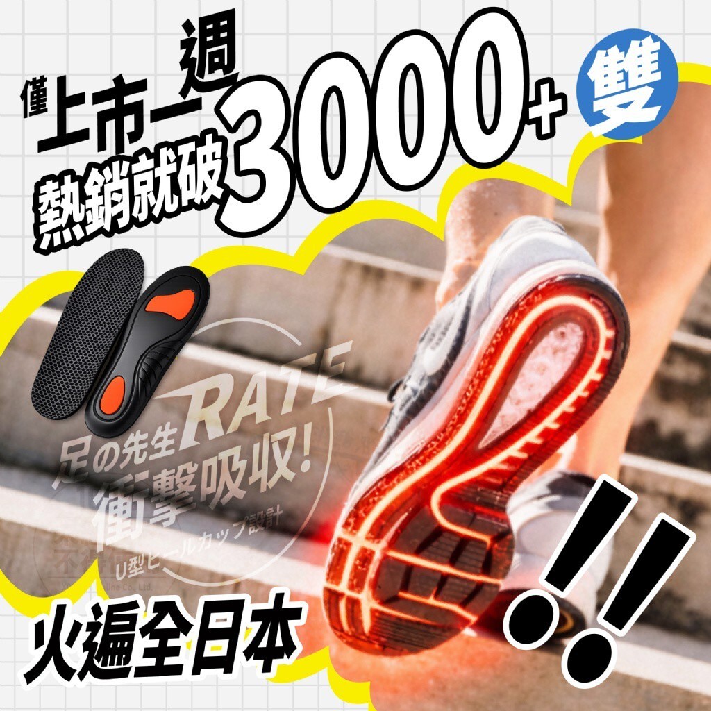 WSBB10642 足の先生®石墨烯緩衝減壓機能足弓鞋墊 2雙/組（5月中旬）