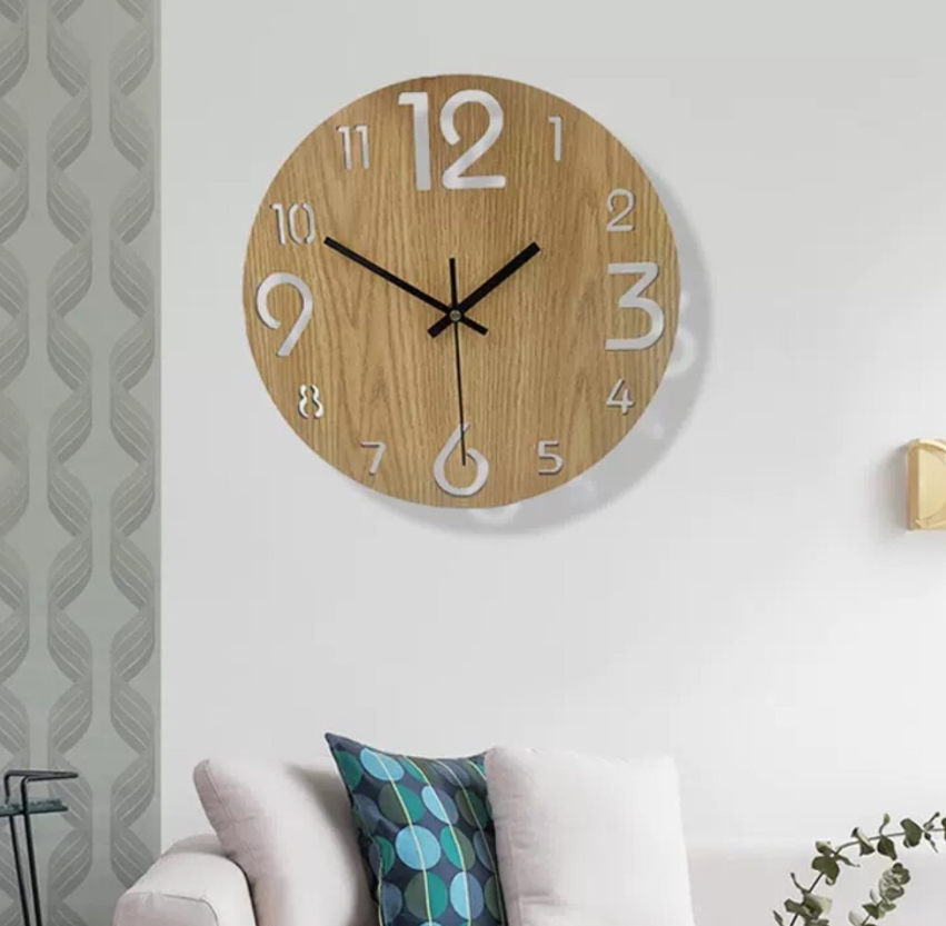 北歐風靜音壁掛鐘
