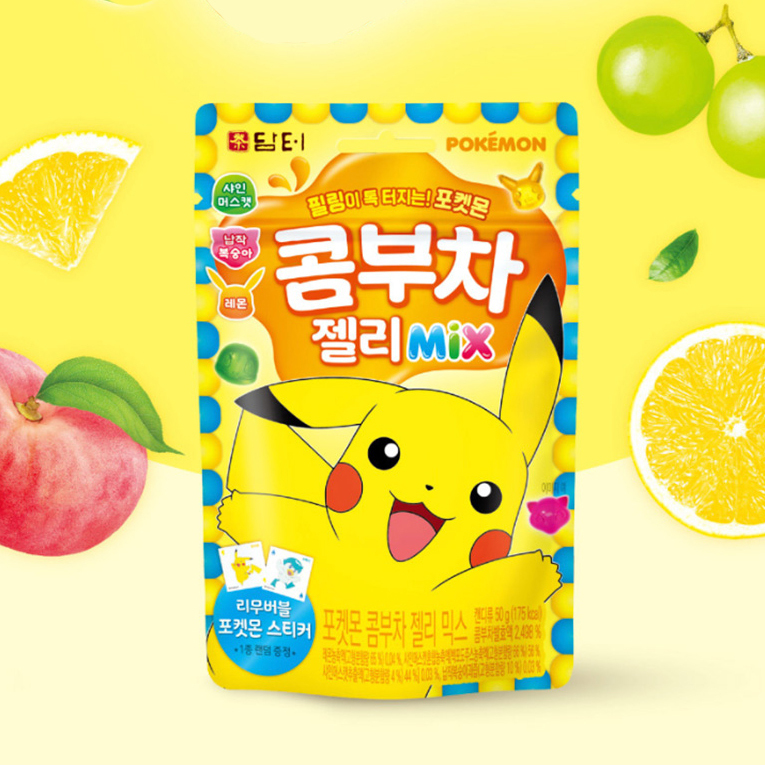 韓國 Pokemon 寶可夢 3種水果 夾心軟糖 50g