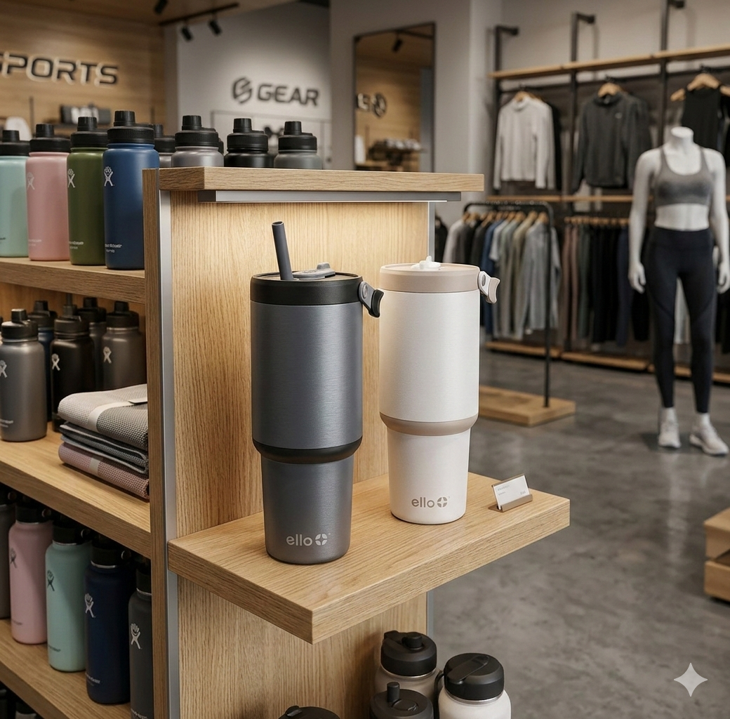 【預購】Ello Oasis Go K022480 可伸縮飲管防漏不鏽鋼保溫杯 30OZ (一套二樽)