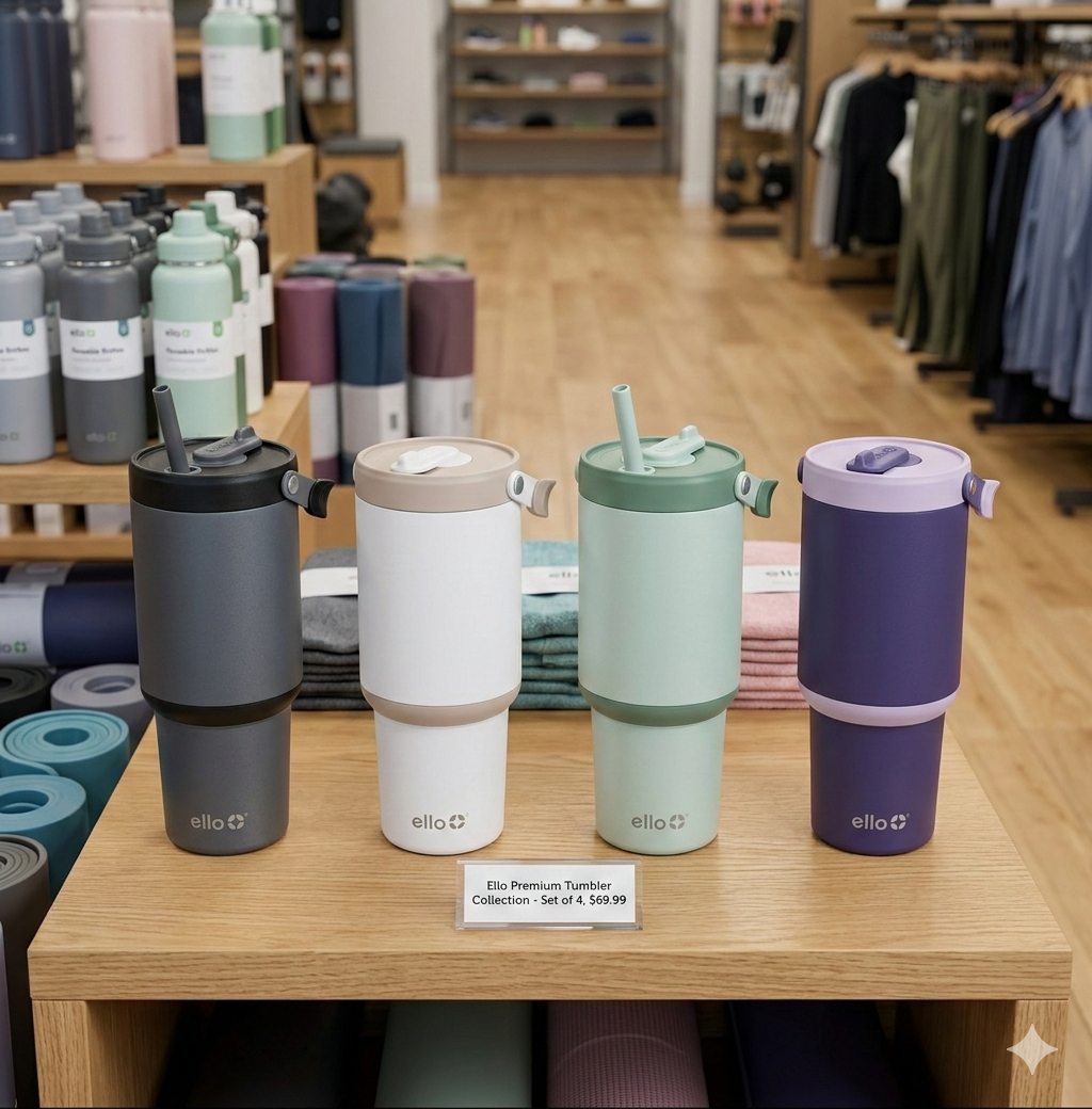 【預購】Ello Oasis Go K022480 可伸縮飲管防漏不鏽鋼保溫杯 30OZ (一套二樽)