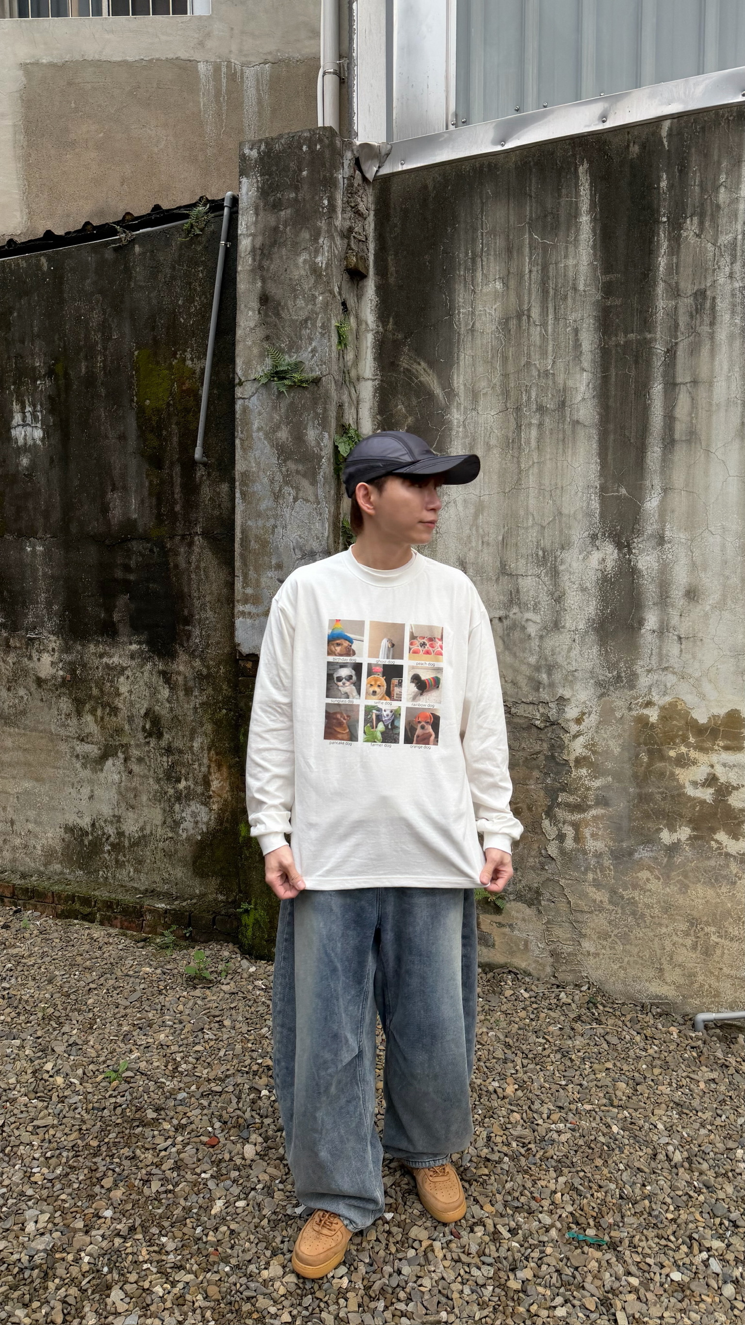 貓/狗 迷因薄長T shirt