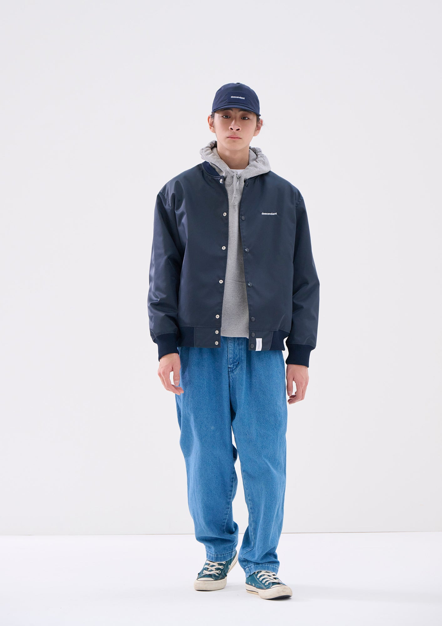 2026SS DESCENDANT ECHO SATIN JACKET 背後大鯨魚棒球外套現貨