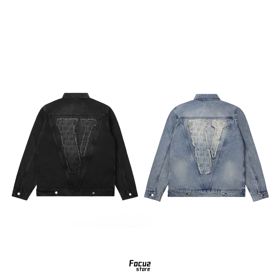 【Focus Store】預購 VLONE Big Logo Denim Jacket 丹寧外套 大Logo 兩色