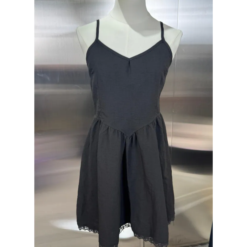 HKCG0302-014 SET黑色吊帶背心裙 (A14)