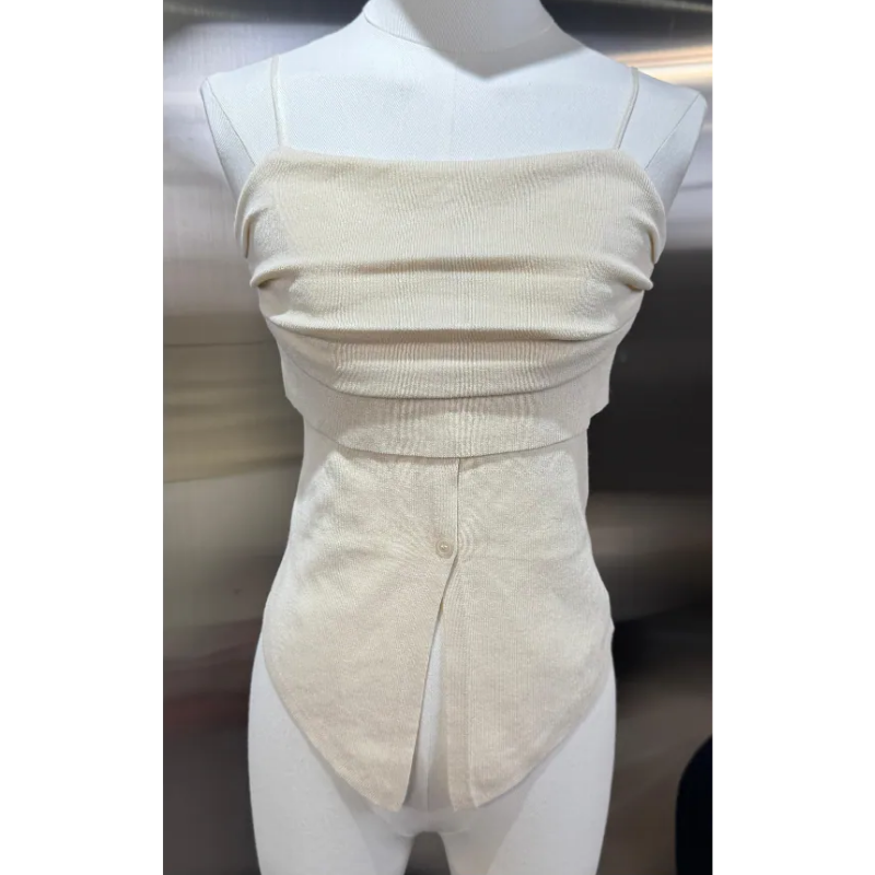 HKCG0302-018 TOP杏色半身小吊带 (A18)