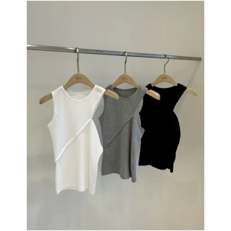 HKCG0302-024 TOP圓領鏤空背心 (A24白/B24灰/C24黑)