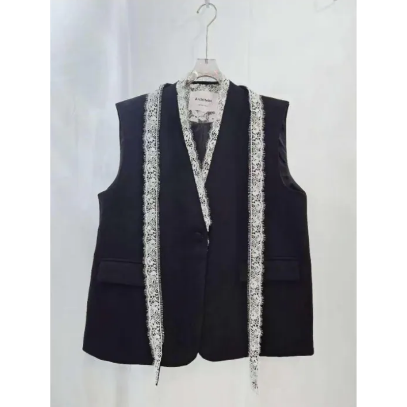 HKCG0302-032 JAC黑色白邊馬甲 (A32)