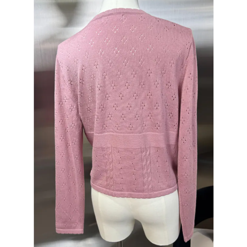 HKCG0302-028 JAC粉色穿孔蕾絲針織開衫 (A28)