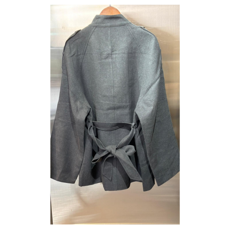 HKCG0302-044 JAC灰色束腰長袖大褸 (A44)