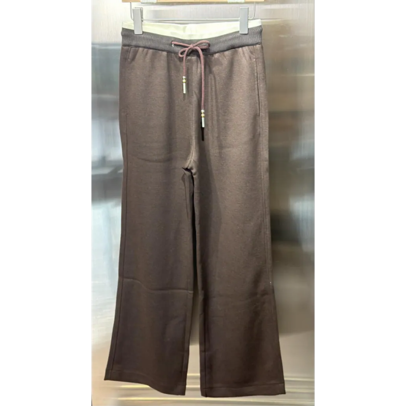 HKCG0302-051 BOT棕色束腰直筒長褲 (A51)