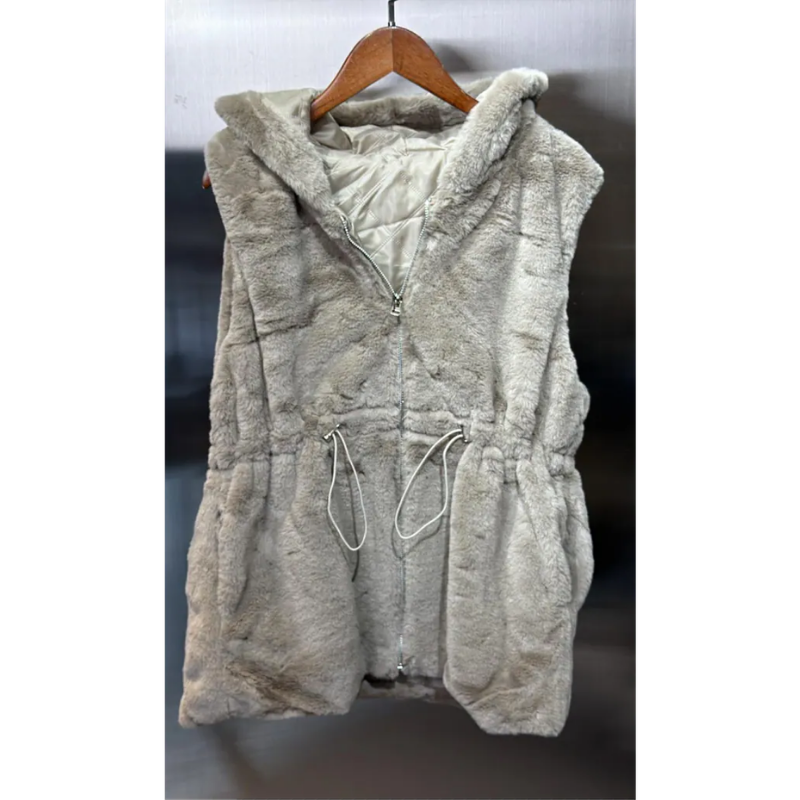 HKCG0302-061 JAC卡其色無袖長款馬甲 (A61)