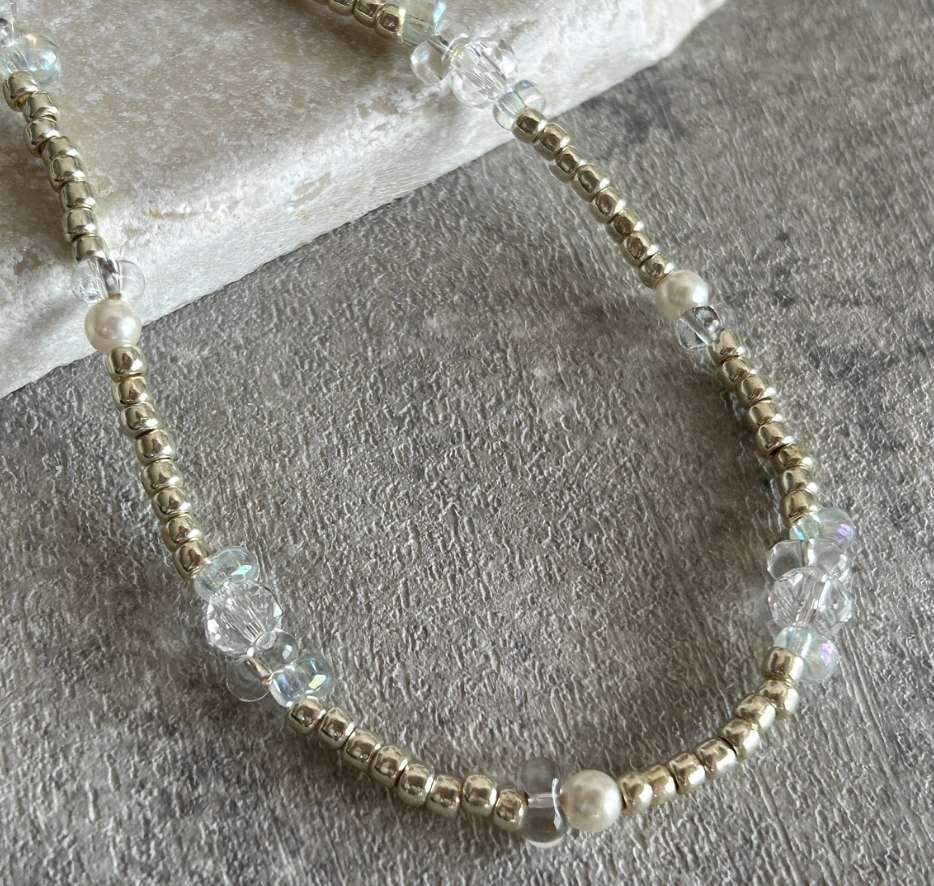 Lumi 香檳金串珠項鍊