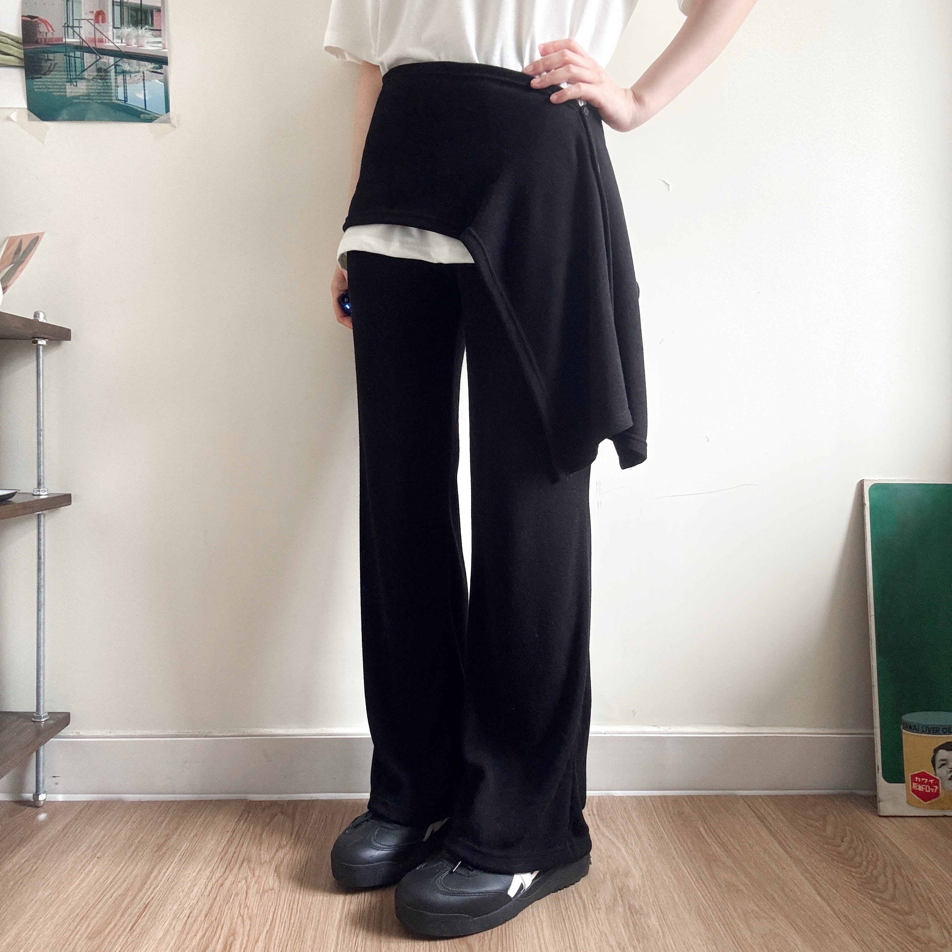 真2件屁簾休閑褲