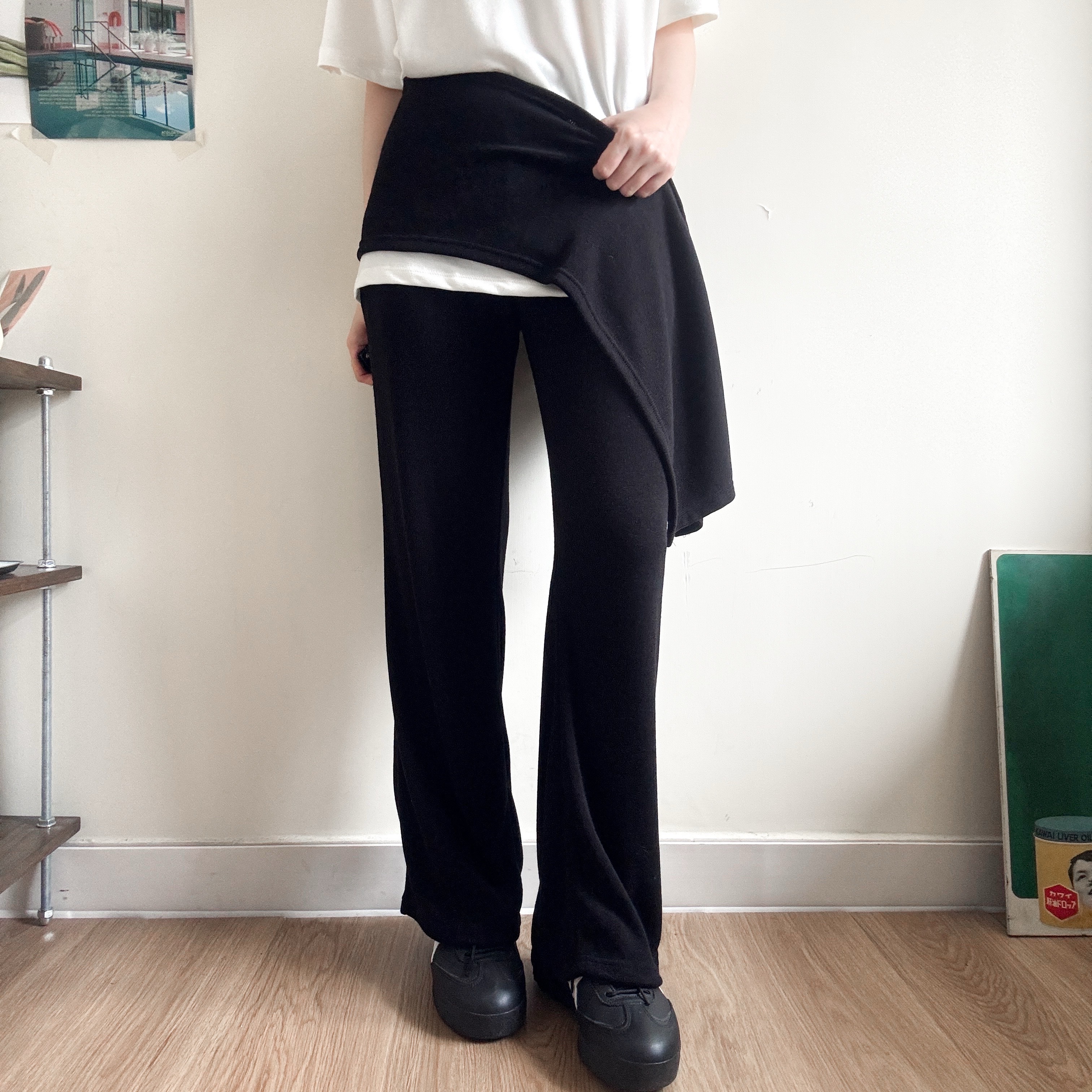 真2件屁簾休閑褲