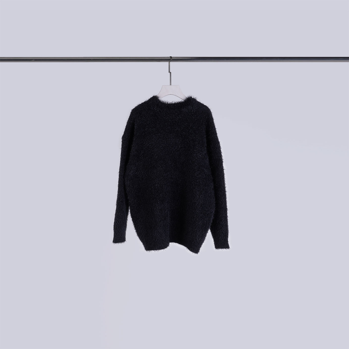 質感毛毛長版上衣 | OREO黑