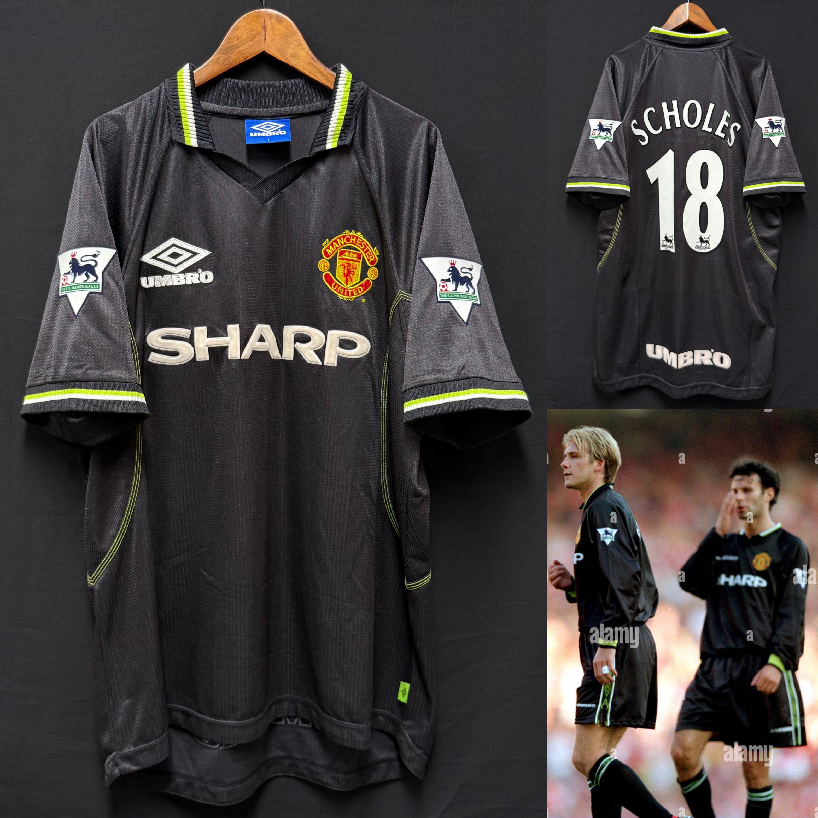 Manchester United 1998-1999 Umbro Third Shirt #18 SCHOLES