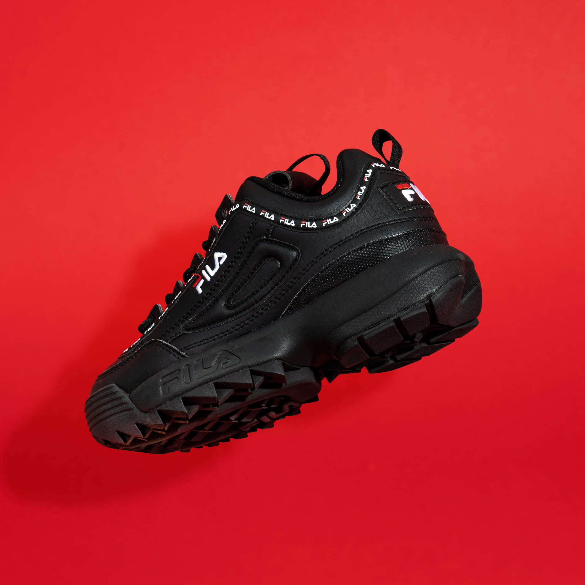 FILA DISRUPTOR2 TAPEYTAPE FS1HTB1092X-BBK 增高 黑魂