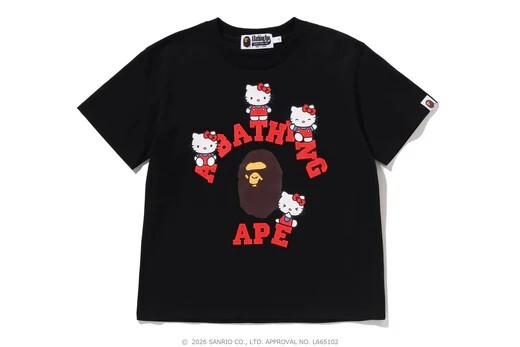 <極限量> BAPE X HELLO KITTY COLLEGE MINI TEE