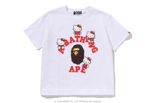 <極限量> BAPE X HELLO KITTY COLLEGE MINI TEE