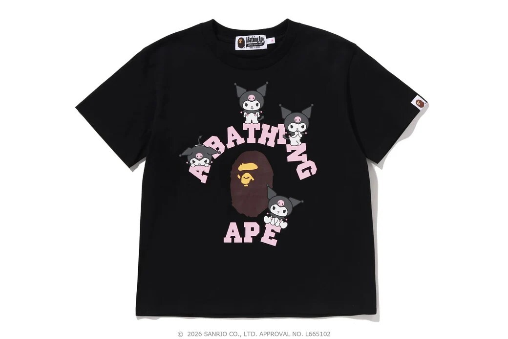 <極限量> BAPE X KUROMI COLLEGE MINI TEE