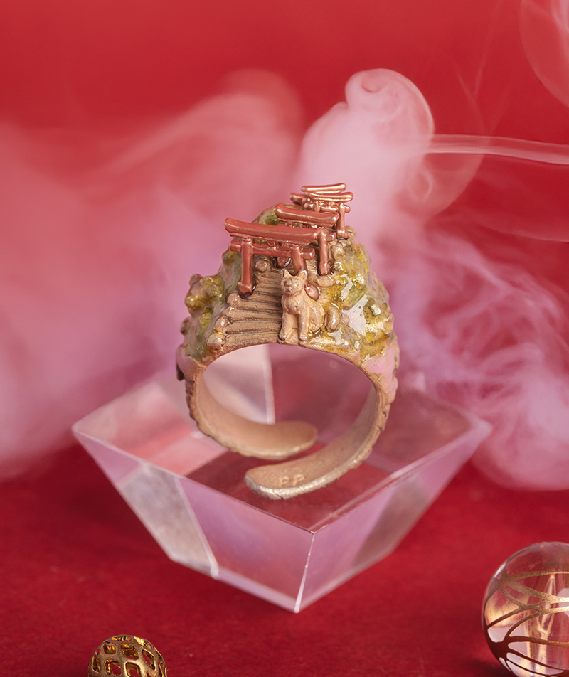 狐狸引領的奇幻小徑戒指