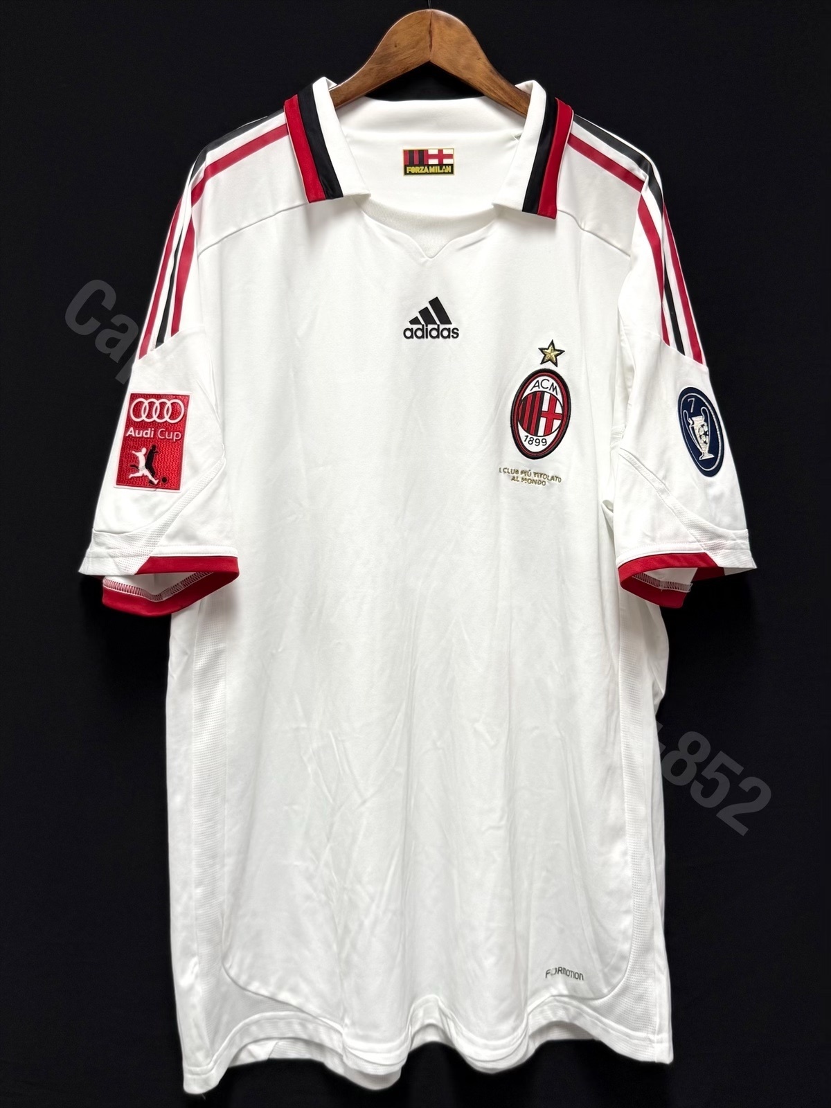 (Player Issue) AC Milan 2009-2010 Audi Cup Adidas Away Player Issue Shirt