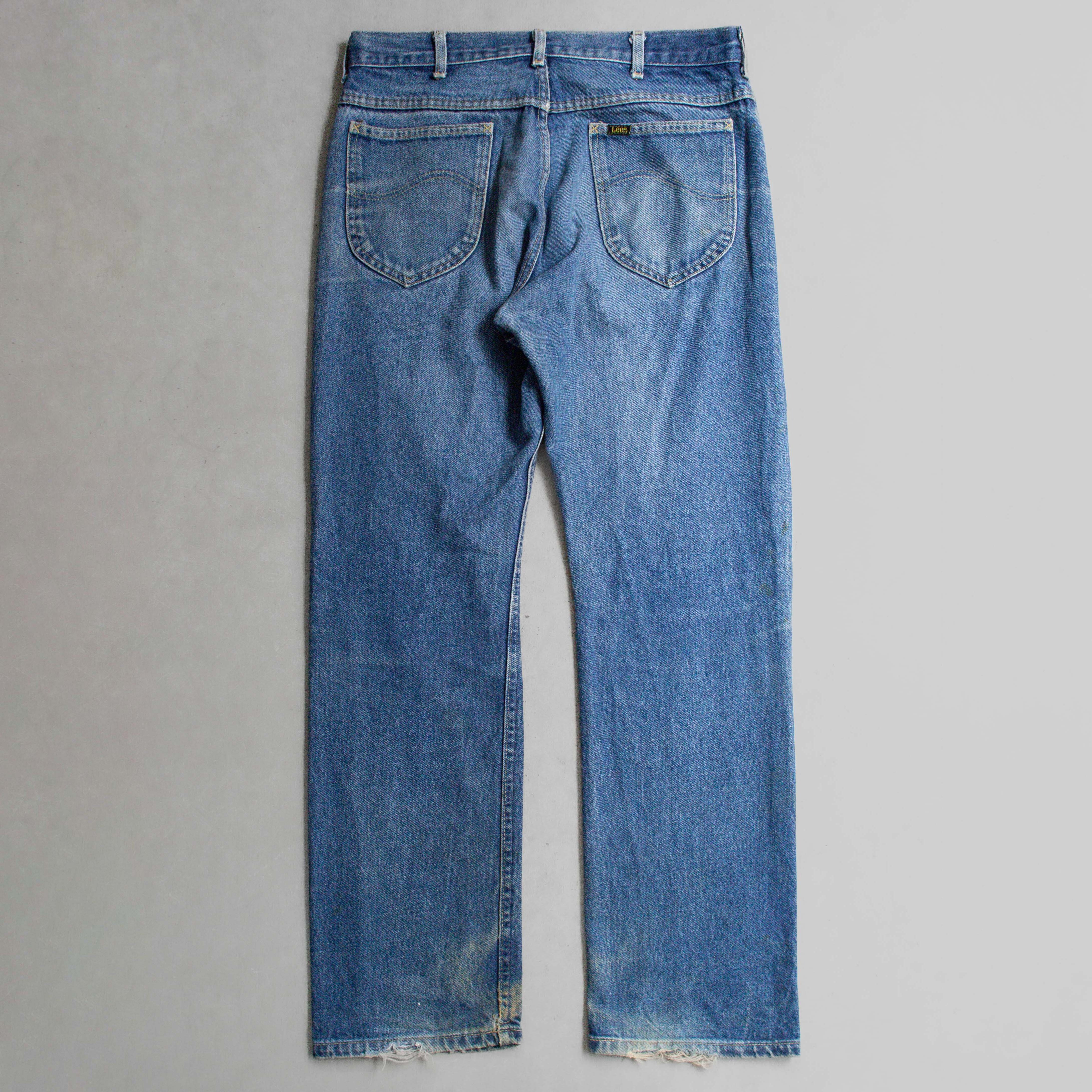 VINTAGE LEE RIDER DENIM PANTS 美國製 拉鍊 直筒 牛仔 丹寧 長褲 A