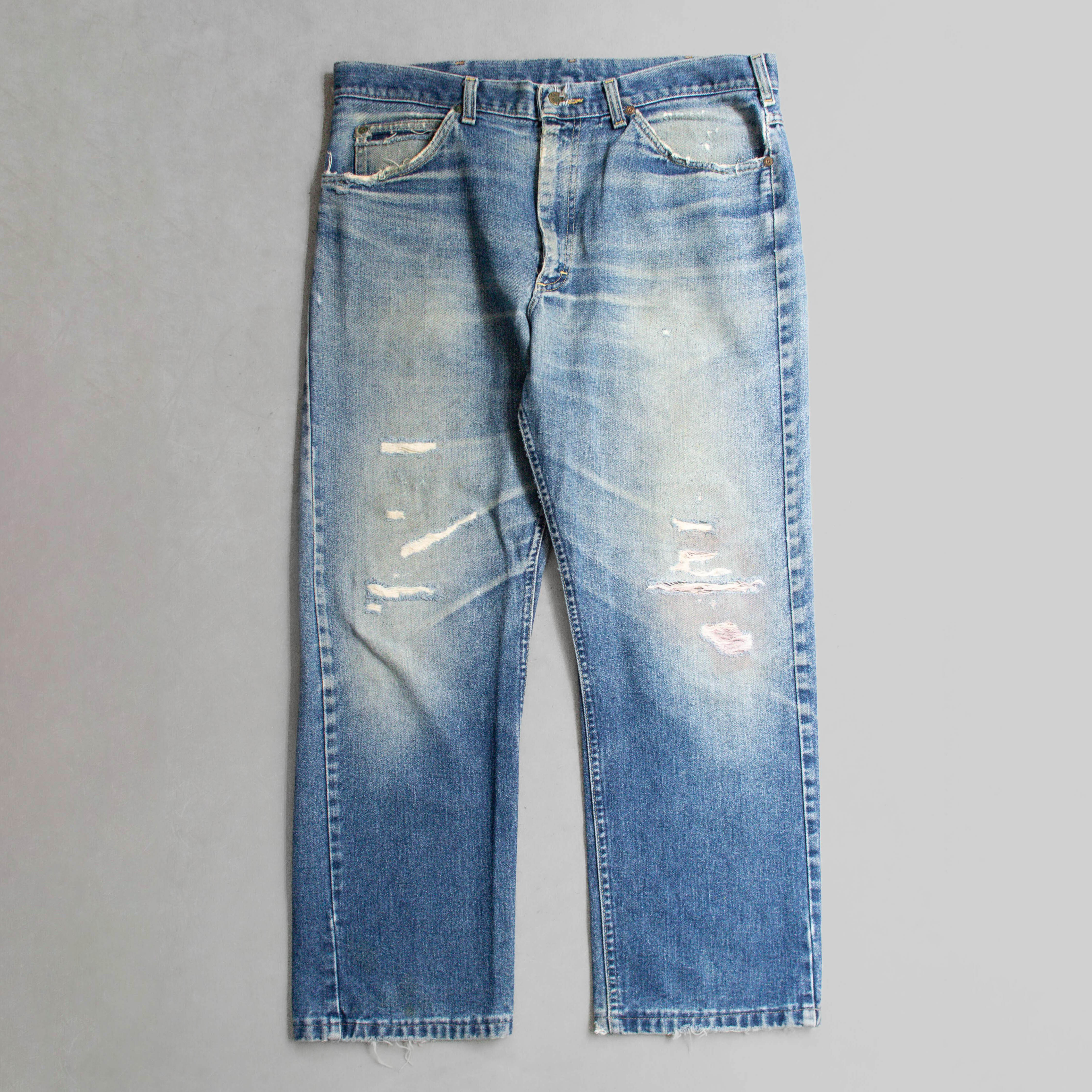VINTAGE LEE RIDER DENIM PANTS 美國製 拉鍊 直筒 牛仔 丹寧 長褲 C