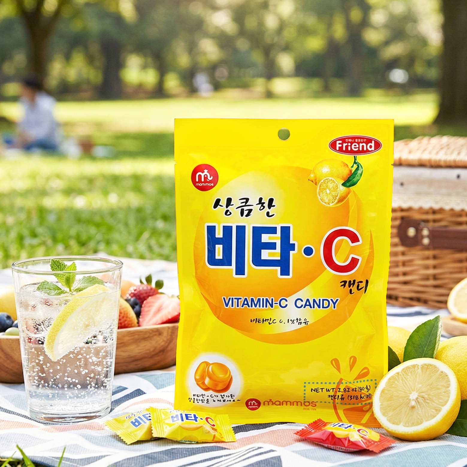 韓國 MAMMOS 維他命C 檸檬糖 80g