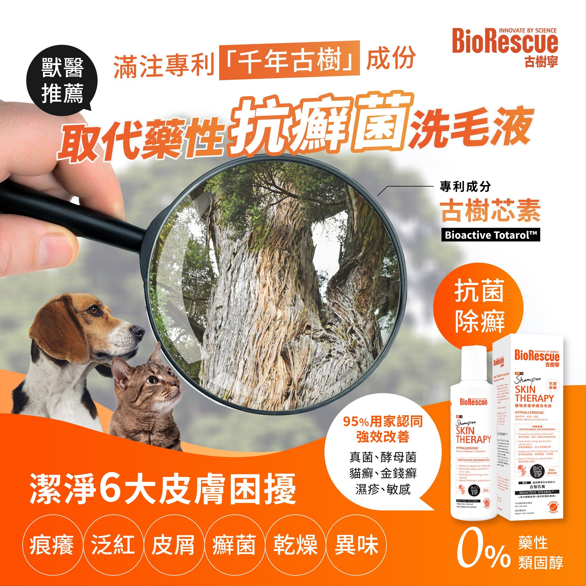 BioRescue BioT9 升級配方 │ 寵物皮膚修護洗毛液 (RV3) 250ml