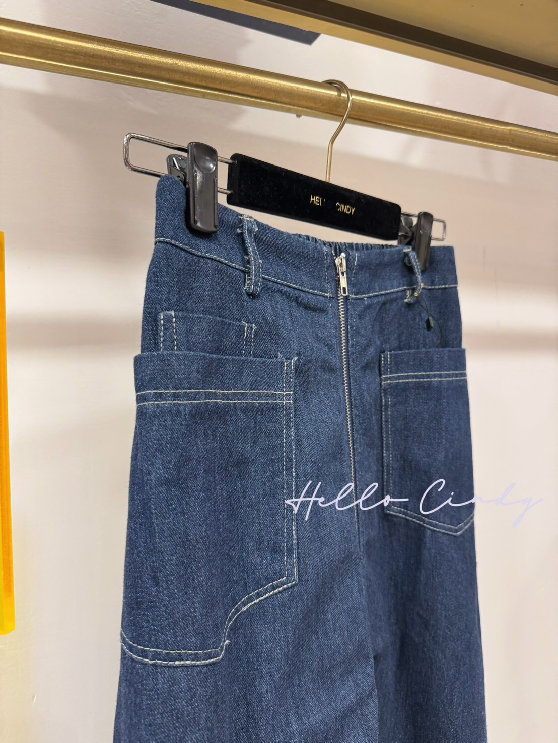 B02074 超顯瘦牛仔拉鏈鉛筆窄裙