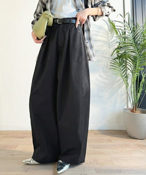 日本🇯🇵連線 JAVA 筒狀褲型卡其褲布料休閒褲 腰部後鬆緊 男女可穿 寬褲 休閒褲 闊腿褲 落地褲 3色(任買兩件7-11免運)/預購