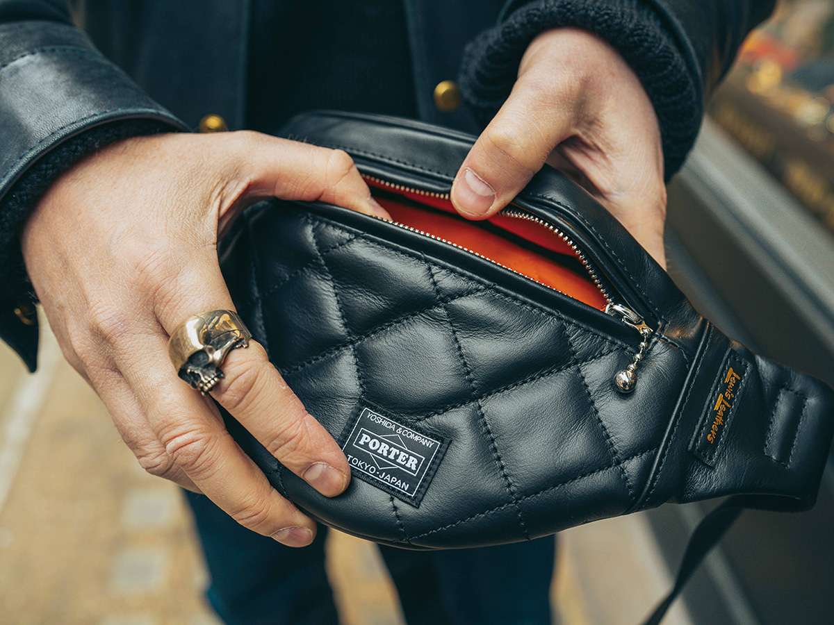 2026SS Lewis Leathers x PORTER WAIST BAG 吉田 日本限定 聯名 日本製 馬皮 皮革 包包 腰包 386-14009