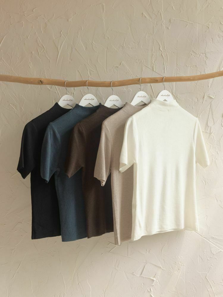 溫柔小立領寬鬆針織